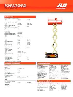 Wheeled scissor lifts JLG ES1932