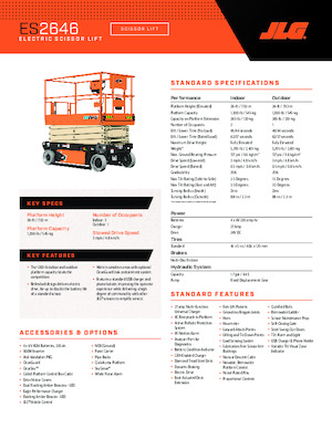 Wheeled scissor lifts JLG ES2646
