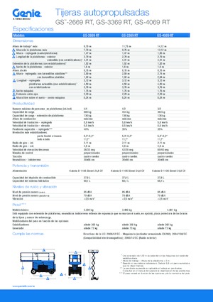 Wheeled scissor lifts Genie GS-3369 RT