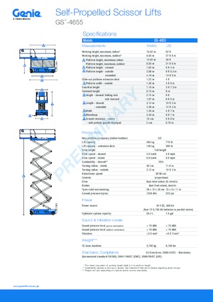 Wheeled scissor lifts Genie GS-4655 E-Drive