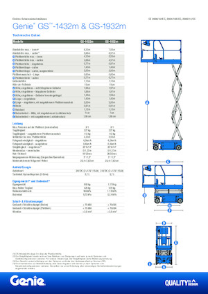 Wheeled scissor lifts Genie GS-1432m E-Drive