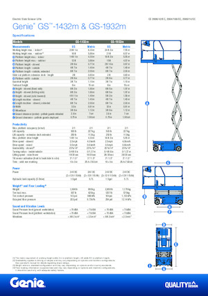 Wheeled scissor lifts Genie GS-1432m E-Drive