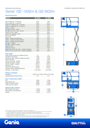 Wheeled scissor lifts Genie GS-1432m E-Drive