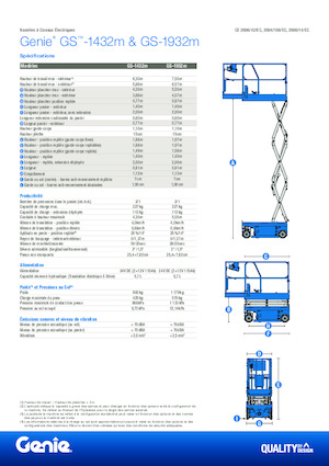 Wheeled scissor lifts Genie GS-1432m E-Drive