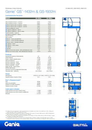 Wheeled scissor lifts Genie GS-1432m E-Drive