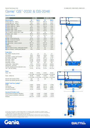 Wheeled scissor lifts Genie GS-2046 E-Drive