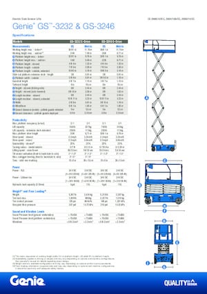 Wheeled scissor lifts Genie GS-3232 E-Drive