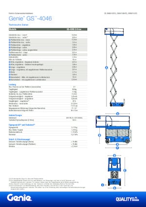 Wheeled scissor lifts Genie GS-4046