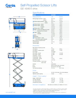 Wheeled scissor lifts Genie GS-4046