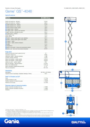 Wheeled scissor lifts Genie GS-4046