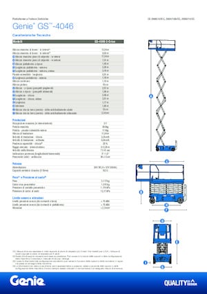 Wheeled scissor lifts Genie GS-4046