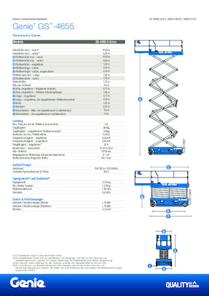 Wheeled scissor lifts Genie GS-4655 E-Drive