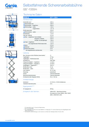 Wheeled scissor lifts Genie GS-1330