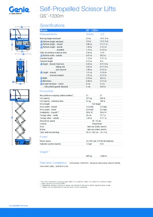 Wheeled scissor lifts Genie GS-1330