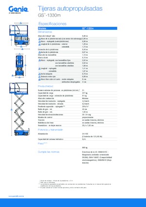 Wheeled scissor lifts Genie GS-1330