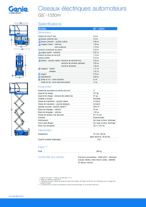 Wheeled scissor lifts Genie GS-1330