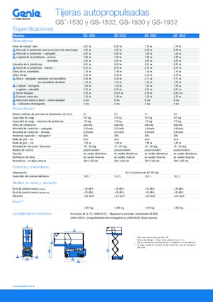 Wheeled scissor lifts Genie GS-1930 Hydraulic