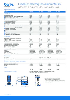 Wheeled scissor lifts Genie GS-1930 Hydraulic