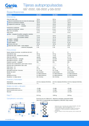 Wheeled scissor lifts Genie GS-3232 Hydraulic