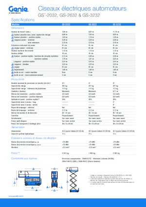 Wheeled scissor lifts Genie GS-3232 Hydraulic