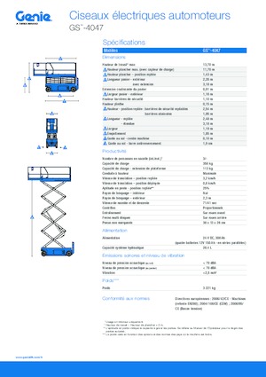 Wheeled scissor lifts Genie GS-4047