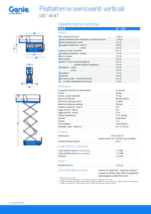 Wheeled scissor lifts Genie GS-4047