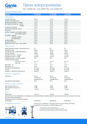 Wheeled scissor lifts Genie GS-3369 BE