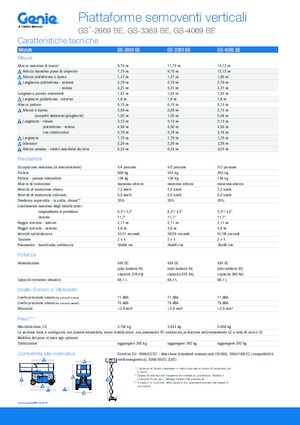 Wheeled scissor lifts Genie GS-3369 BE