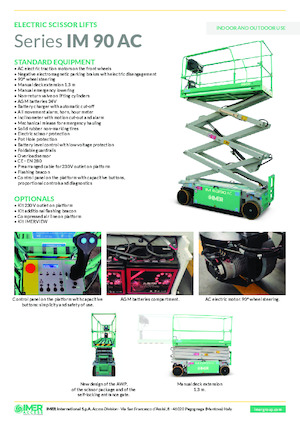 Tekerlekli makas asansörleri Imer IM 6390 AC