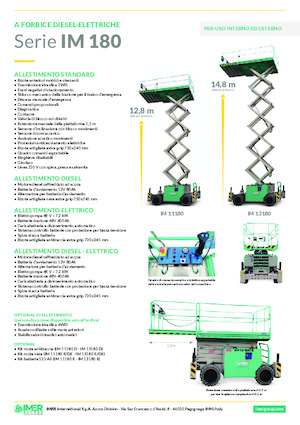 Tekerlekli makas asansörleri Imer IM 13180 E
