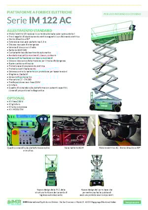 Wheeled scissor lifts Imer IM 10122 AC
