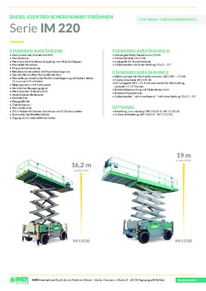 Wheeled scissor lifts Imer IM 14220 E