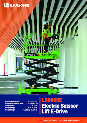 Tekerlekli makas asansörleri Liugong LS0608E