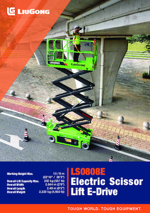 Tekerlekli makas asansörleri Liugong LS0808E