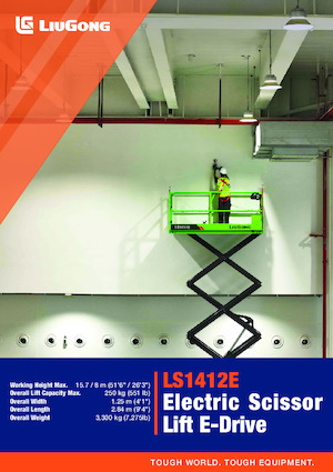 Tekerlekli makas asansörleri Liugong LS1412E