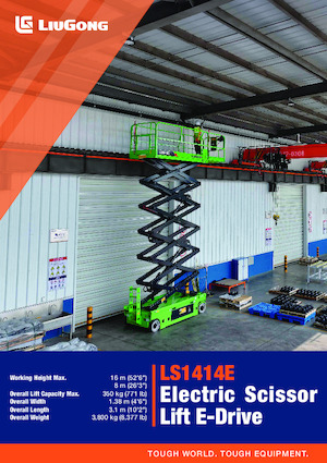 Tekerlekli makas asansörleri Liugong LS1414E