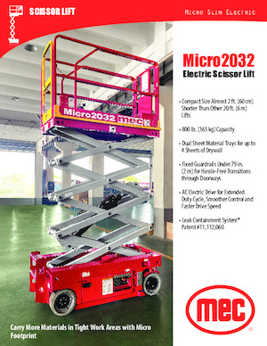 Wheeled scissor lifts MEC Micro 2032