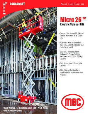 Wheeled scissor lifts MEC Micro26®AC
