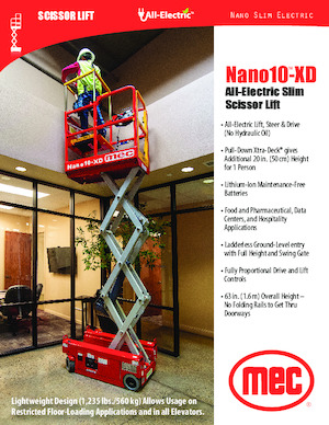 Tekerlekli makas asansörleri MEC NANO10®-XD
