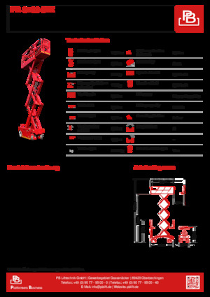 Tekerlekli makas asansörleri PB PB S100-8EZ