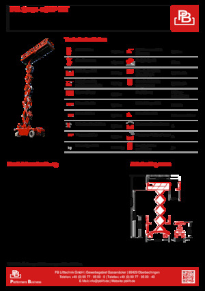 Tekerlekli makas asansörleri PB PB S151-19EP HT