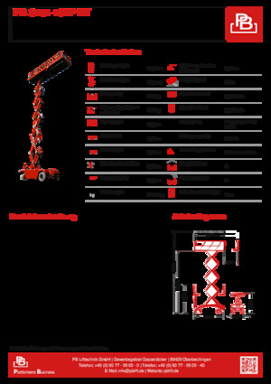 Tekerlekli makas asansörleri PB PB S151-19EP HT