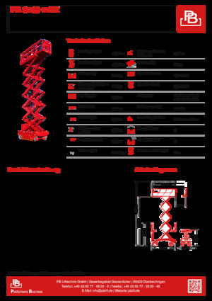 Tekerlekli makas asansörleri PB PB S160-14EZ