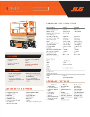 Tekerlekli makas asansörleri JLG R2646