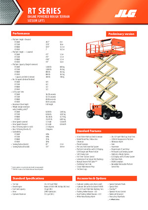 Wheeled scissor lifts JLG RT4769