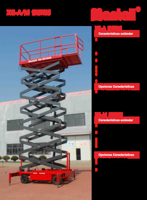 Tekerlekli makas asansörleri Mantall XE-M80H