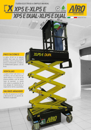 Tekerlekli makas asansörleri AIRO XLP5 E DUAL