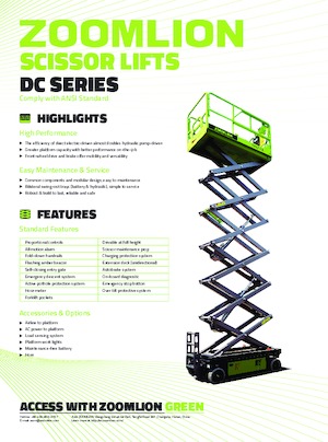 Wheeled scissor lifts Zoomlion ZS0808DC