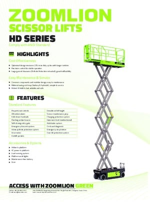 Wheeled scissor lifts Zoomlion ZS0808HD