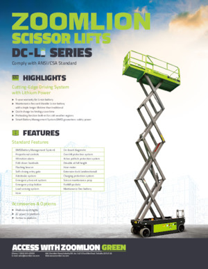 Wheeled scissor lifts Zoomlion ZS2632DC-Li